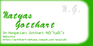 matyas gotthart business card